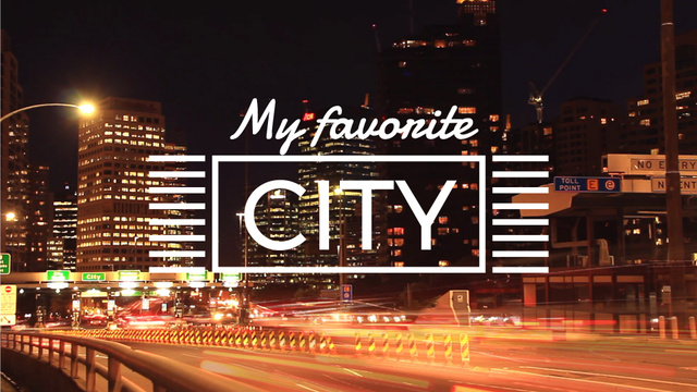 Night City Traffic Lights Full HD video Design Template