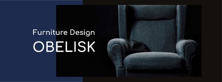 Plantilla de diseño de Furniture Design Offer with Cozy Armchair Facebook cover 