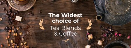 Template di design Offerta miscele di tè e caffè Facebook cover