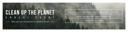 Clean up the Planet Annual Event In Forest Twitter Design Template