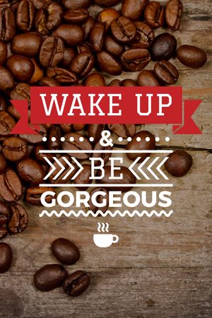 Coffee quote with Roasted Beans Tumblr – шаблон для дизайну