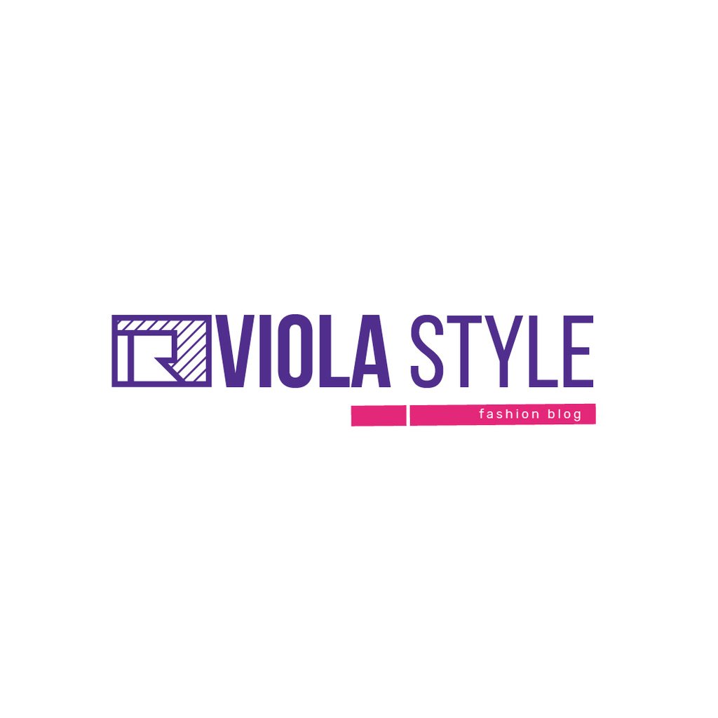 Fashion Blog with Geometric Elements Icon in Purple Logo – шаблон для дизайну