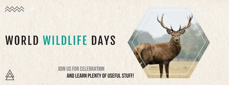 világ vadon élő állatok napja közlemény Facebook cover tervezősablon