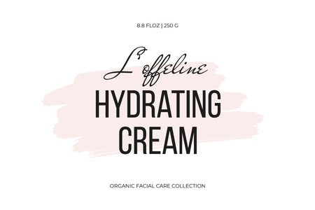 Skincare Cream ad in pink Label Πρότυπο σχεδίασης