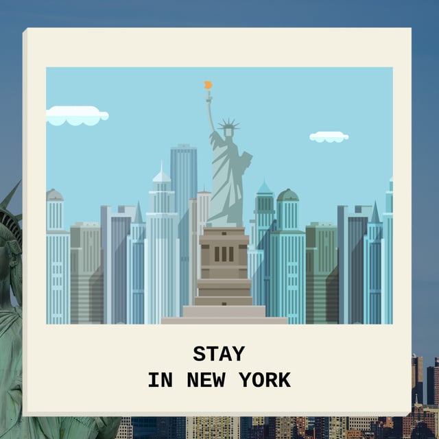 Modèle de visuel New York city Card - Animated Post