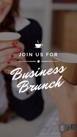 Business Women holding Coffee cups Instagram Storyデザインテンプレート