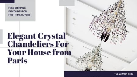 Platilla de diseño Elegant crystal Chandeliers offer Title