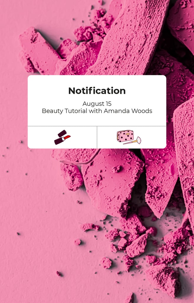 Beauty tutorial ad on Pink blush IGTV Cover Šablona návrhu