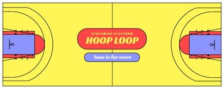 Реклама стрімінгової платформи на жовтому Twitch Profile Banner – шаблон для дизайну