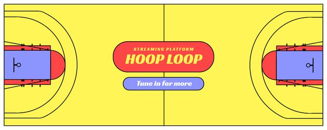 Streaming Platform Ad on Yellow Twitch Profile Banner Design Template