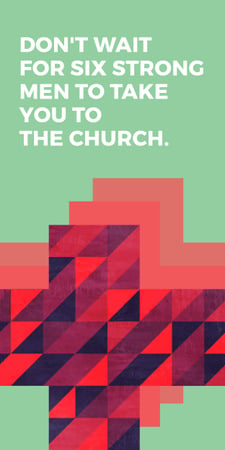 Template di design Religion Quote with Christian cross Graphic