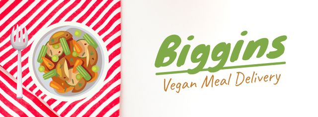 Vegan meal delivery menu Facebook Video cover tervezősablon
