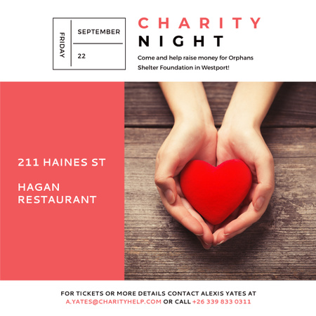 Designvorlage Corporate Charity Night für Instagram