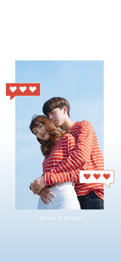 Plantilla de diseño de Loving Couple in matching outfits Snapchat Moment Filter 