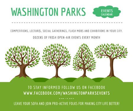 Designvorlage Events in Washington parks für Large Rectangle