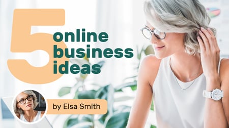 Plantilla de diseño de Business Ideas Young Businesswoman in Light Office Youtube Thumbnail 