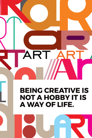 Modèle de visuel Citation about how to be a creative - Pinterest