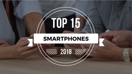 Smartphones Review People Using Phones Title – шаблон для дизайну
