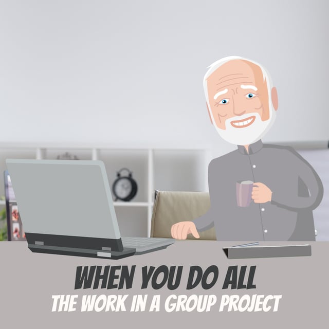 Group of clones working on laptop Animated Post Design Template