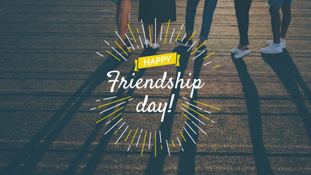 Friendship Day Greeting with Young People Together Youtube Modelo de Design
