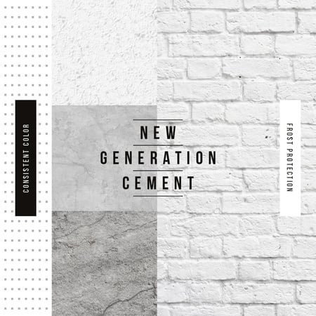 Concrete Wall and White Bricks Instagram Design Template