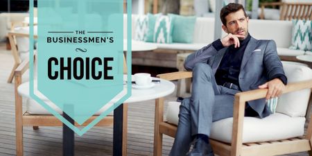 Businessman wearing Stylish Suit Image – шаблон для дизайну