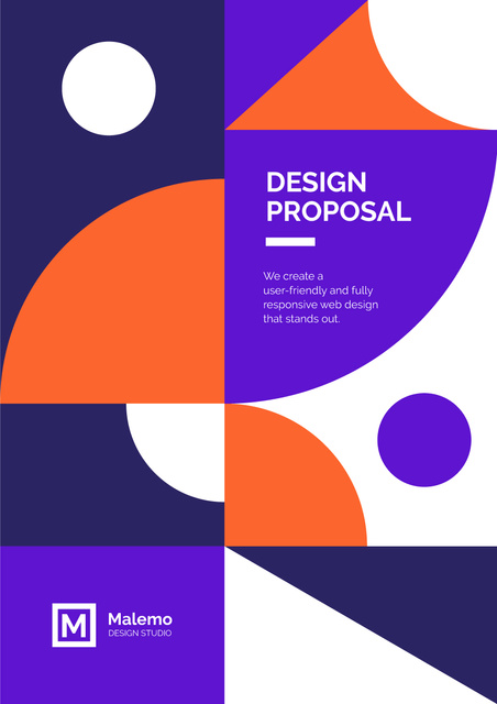 Platilla de diseño Design Services Offer with Geometric Pattern Proposal