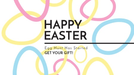 Egg Hunt Offer with rotating Easter Eggs Full HD video Šablona návrhu