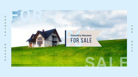 Real Estate Sale with Small Cabin in Country Landscape Youtube Šablona návrhu