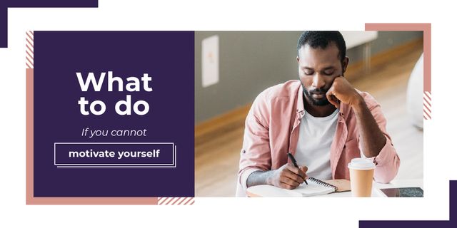 Ontwerpsjabloon van Image van Tips on How to Motivate Yourself with Young African American