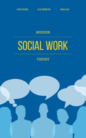 Plantilla de diseño de Tendencias modernas en trabajo social Book Cover 