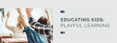 Education Program Students in Classroom Facebook cover Design Template