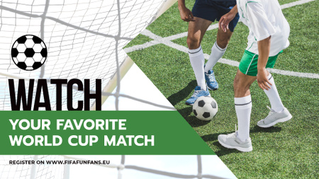 Soccer Match Announcement Players on Field Full HD video Design Template