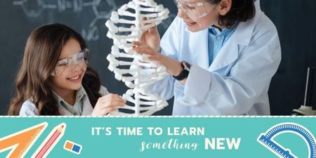 time to learn something new poster Image Design Template