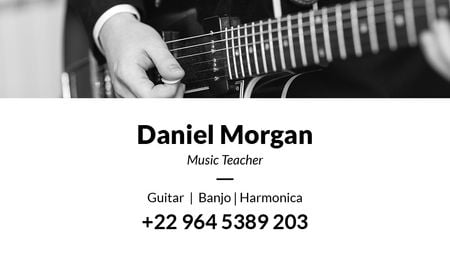 Ontwerpsjabloon van Business card van Music teacher Services Offer