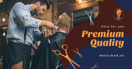 Designvorlage Client at professional Barbershop für Facebook AD