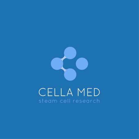 Research Center with Molecule Icon Logo Design Template