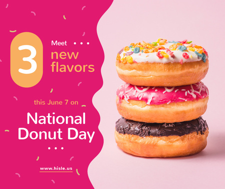 Template di design Delicious glazed Donut's day sale Facebook