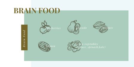 Élelmiszerválasztás az agyműködéshez Image tervezősablon