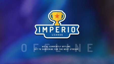 Game Stream Ad with Winning Cup Twitch Offline Banner Šablona návrhu