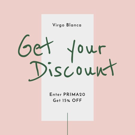 Fashion Discount Offer in Pink Frame Instagram AD Πρότυπο σχεδίασης