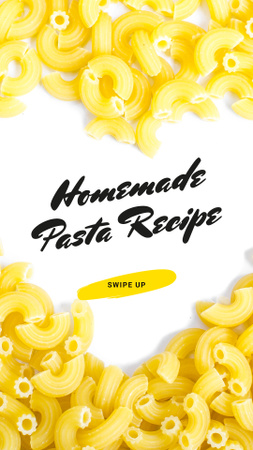 Italian Pasta Heart frame Instagram Story Design Template
