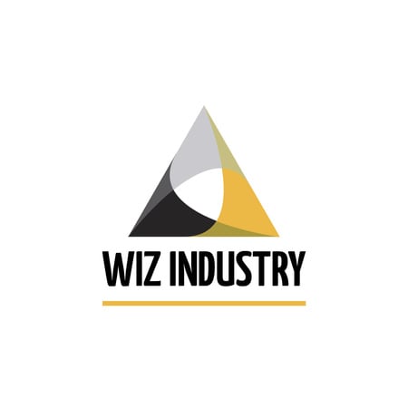 Ipari vállalat logója háromszög ikonra Logo tervezősablon