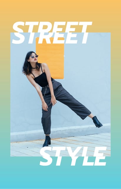 Stylish Girl on walk in City IGTV Cover – шаблон для дизайну