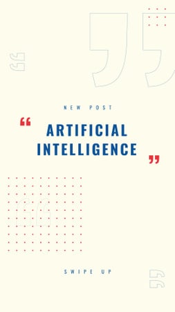 Artificial Intelligence concept with Dots Pattern Instagram Story Design Template