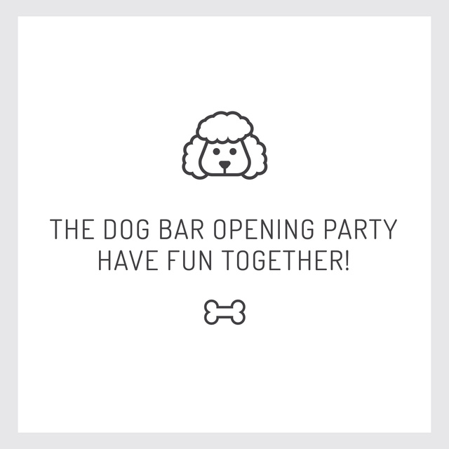 Plantilla de diseño de Pet Bar Party Invitation with Dog icon Instagram AD 