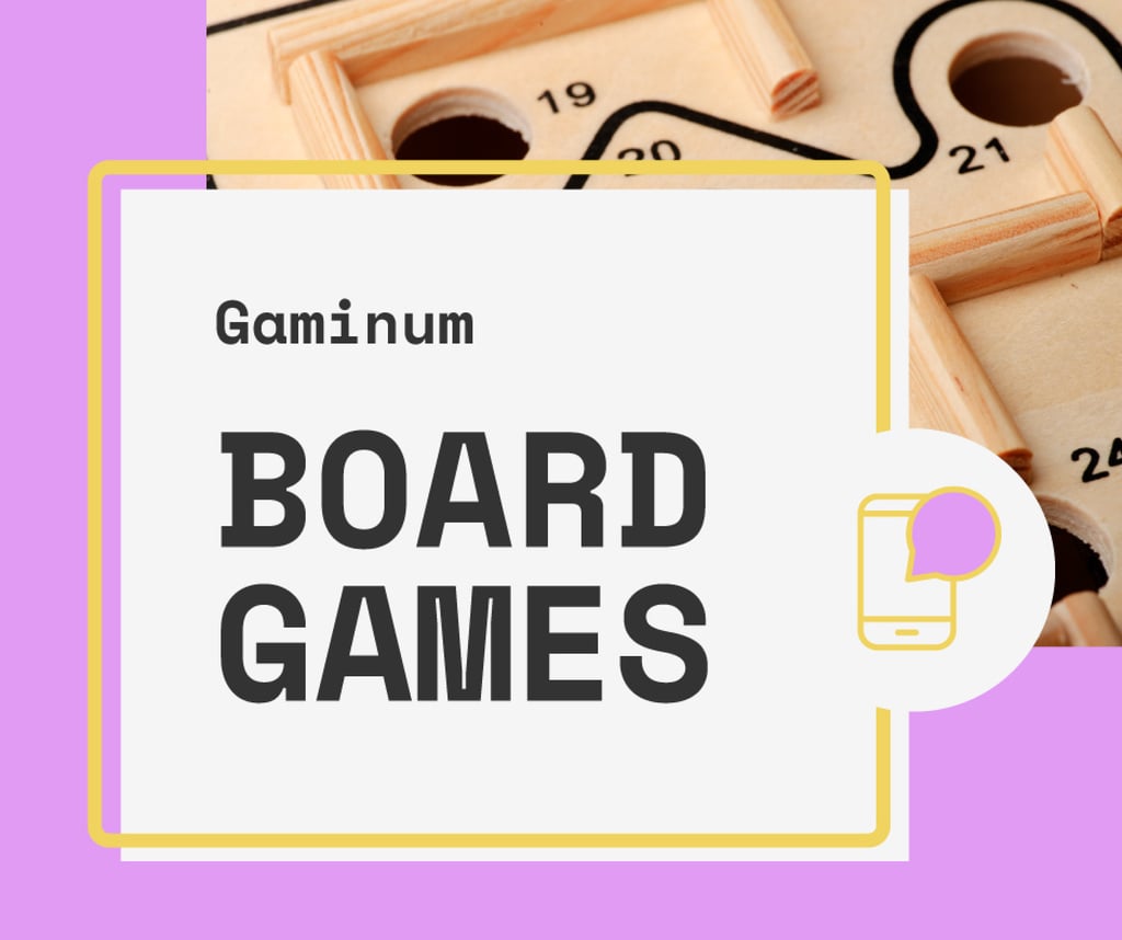 Board Games App Offer Facebook Šablona návrhu