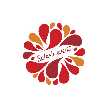 Event Agency with Fireworks in Red Logo – шаблон для дизайну