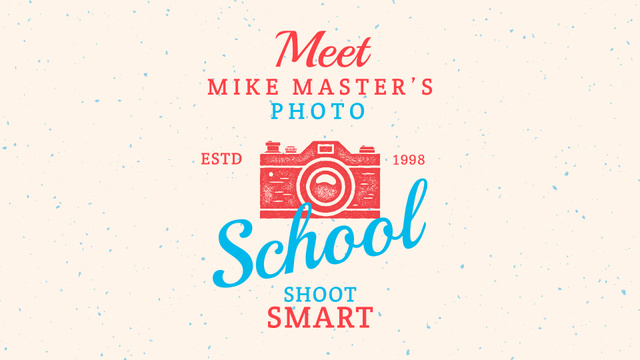 Photo School Ad Stamp of Camera Full HD video Design Template
