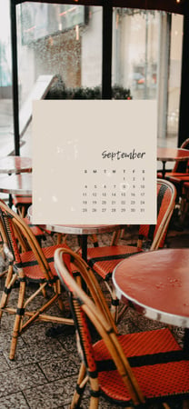 Designvorlage Kalender auf Stadt Cafe Ansicht für Snapchat Geofilter